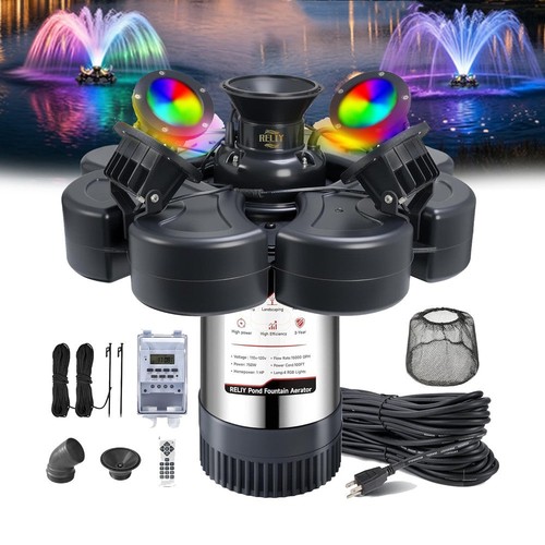 Pond fountain aerator with - pond,