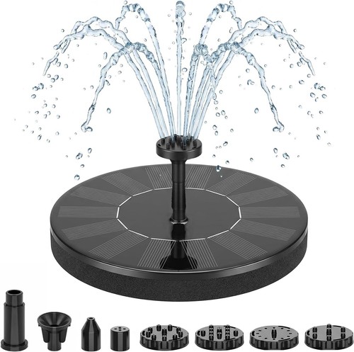 Solar fountain with 6 - with,